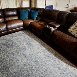 Matthis Brothers Leather Sectional