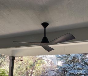Easton 52 in. Indoor/Outdoor Matte Black with Matte Black Blades Ceiling Fan with Remote Included