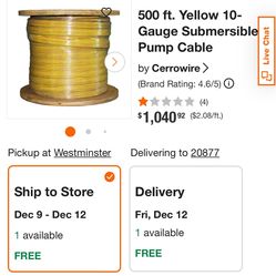 10/2 Submersible Wire