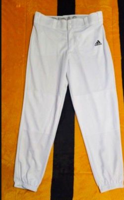 White Adidas Baseball Pants Adult M