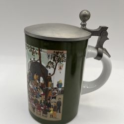 Vintage Lidded Beer Stein German
