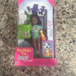 1997 Flashlight, Fun Barbie Janet Tigger New In Box 