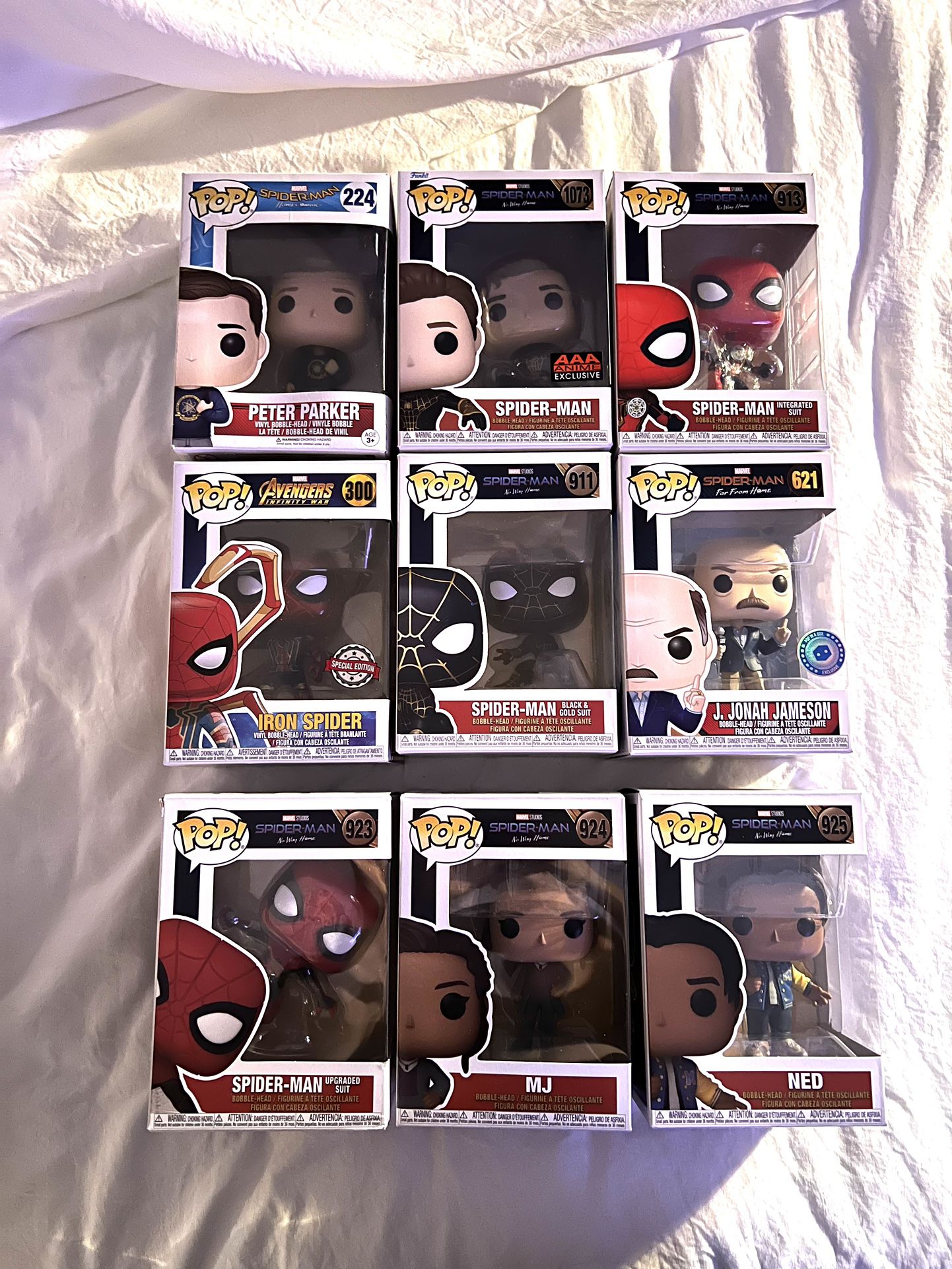Spider-Man Funko Pop Lot