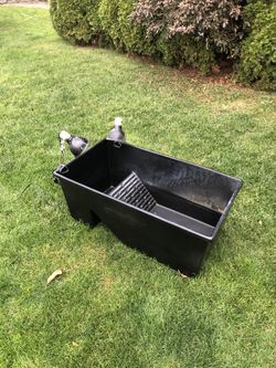 Turtle Or Reptile Habitat With Two Lights 