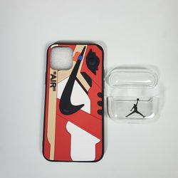 IPhone 11 Pro Sneaker Silicone Case and AirPods Pro Clear case Protective