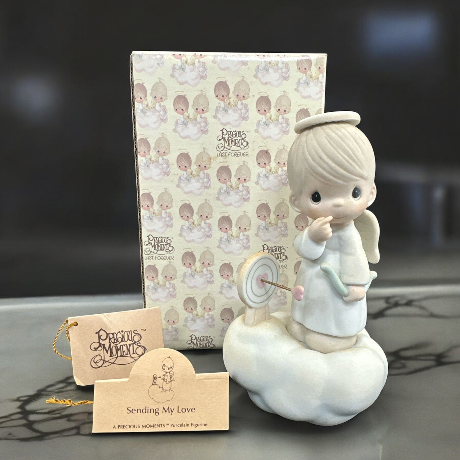 Enesco 1985 Precious Moments Sending My Love Boy Cupid Angel 100056