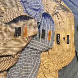 Huge Lot Of XL And XXL Mens Dress Shirts Short Sleeve High Quality Dockers And Koman Casual Dress Clothes Button Up Shirts