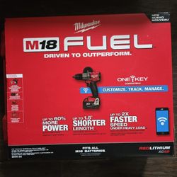 NEW Milwaukee M18 FUEL 1/2” Hammer Drill Kit (2806-22)