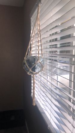 8” Disco Balls With Macrame