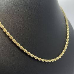 Gold Chain Rope 14K Solid New 