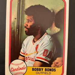 1981 Fleer Bobby Bonds Baseball Card #548