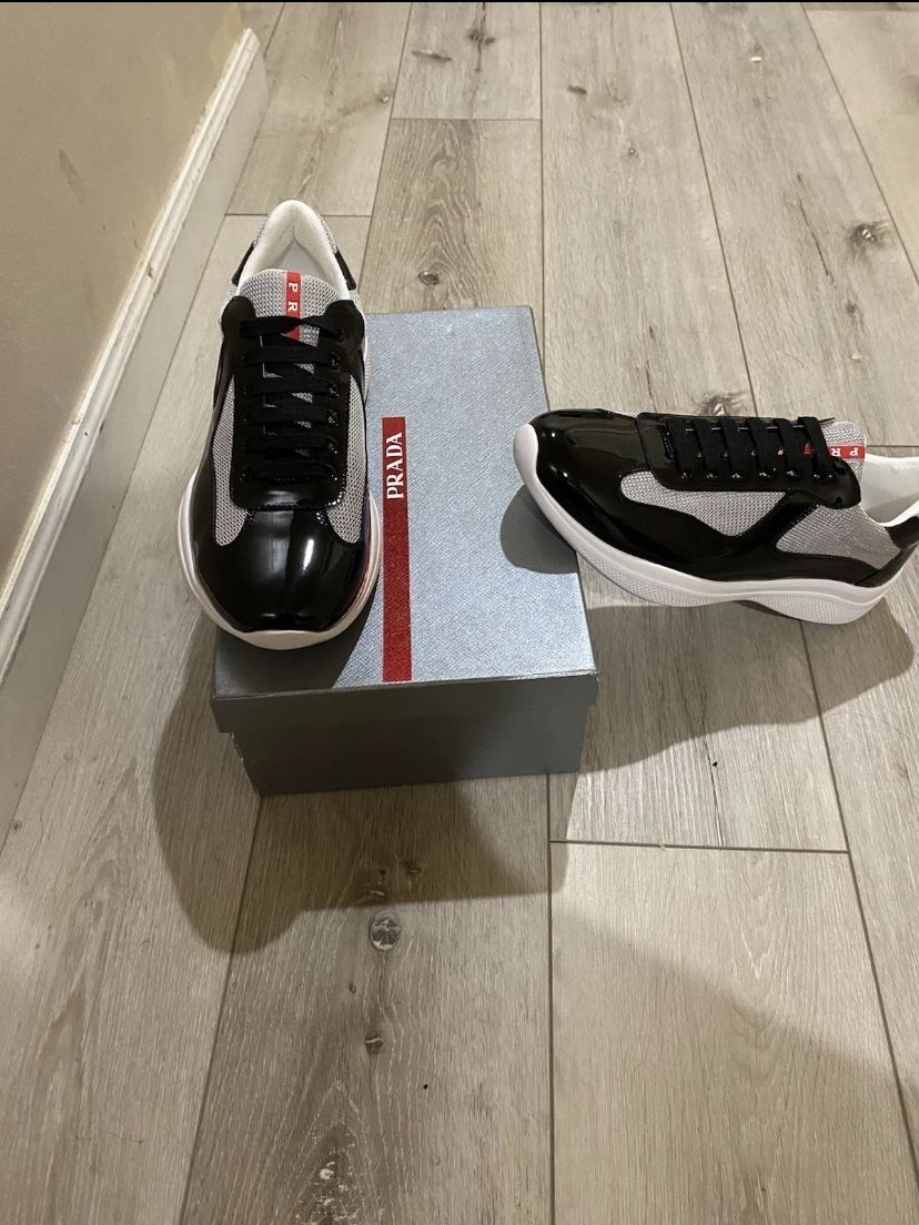 Prada Men's America's Cup Patent Leather Sneakers