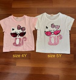 4y and 5y color change spangles tees 