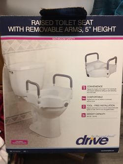 Raised Toilet Seat With Handles 