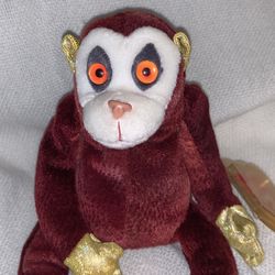 Ty Beanie Babies ZODIAC MONKEY, Mint Condition With Tag/tash, Retired Collection 
