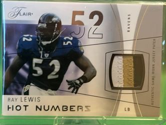 2004 Flair Ray Lewis 55/75 Game Worn 3 color