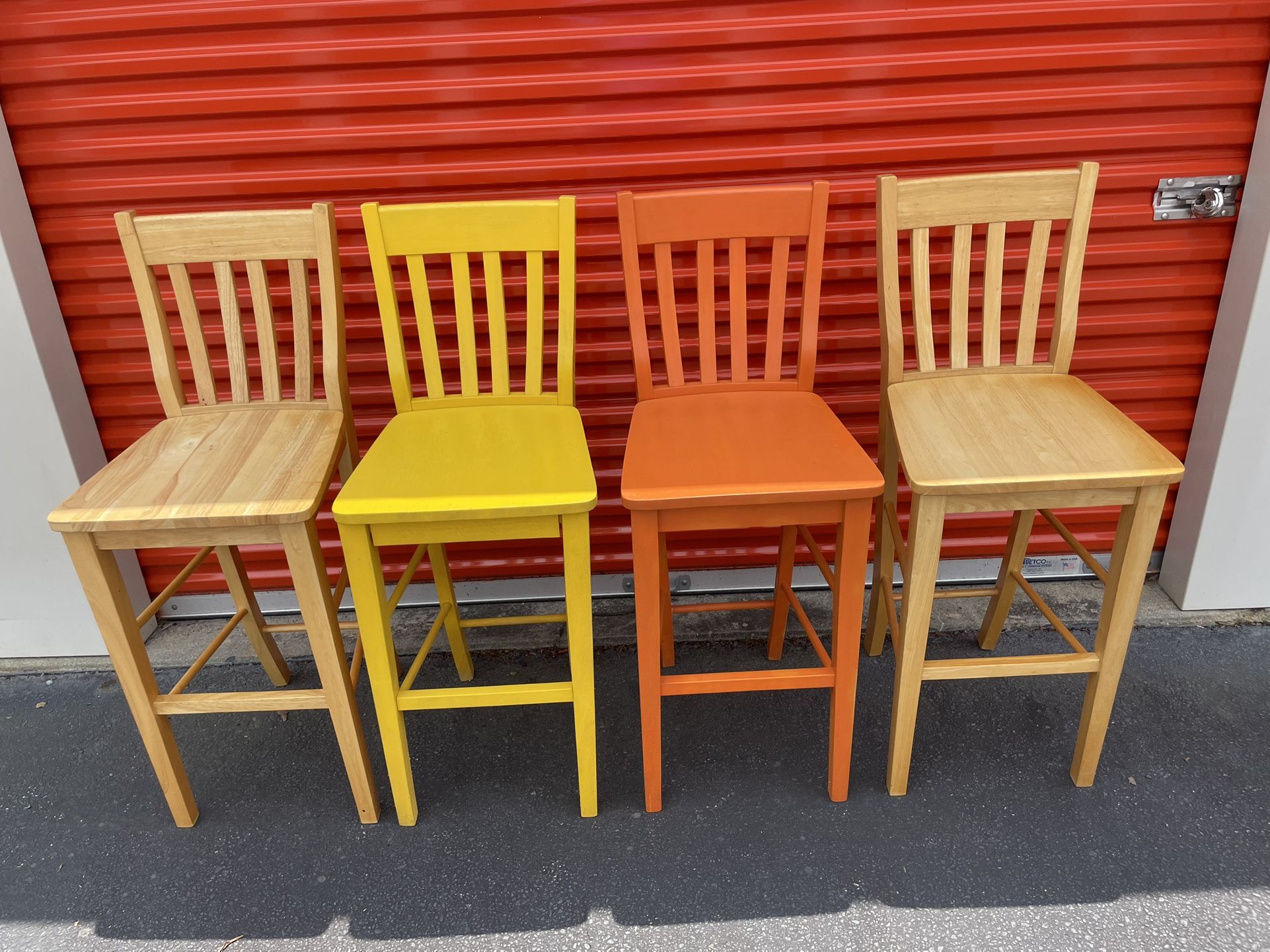 4- Tall Wooden Bar Stools