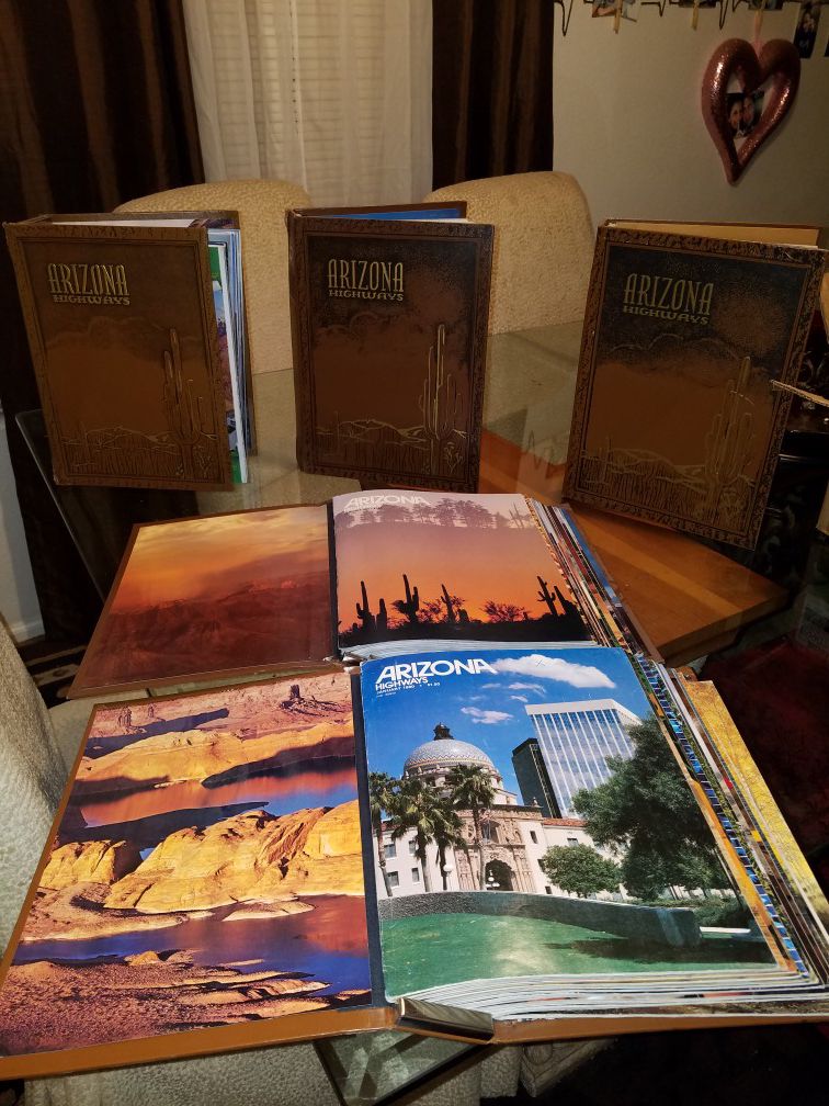 Collectible Arizona Highway Magazines with 5 cases