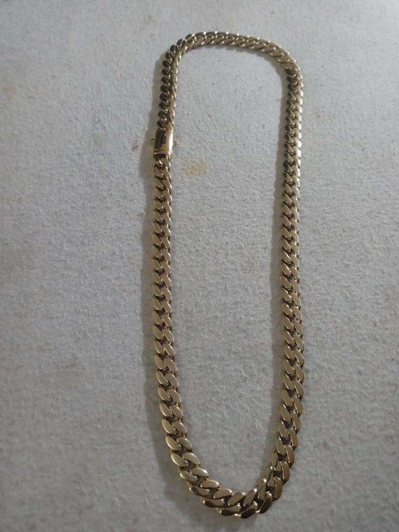 16. k pvd stainless steel Cuban link chain 24 inch