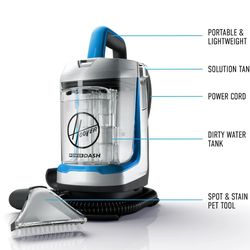 BlueHoover PowerDash Go Portable Spot Cleaner, Lightweight Carpet Cleaner 