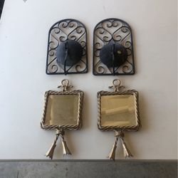 Candle Holder And Two Mirrors