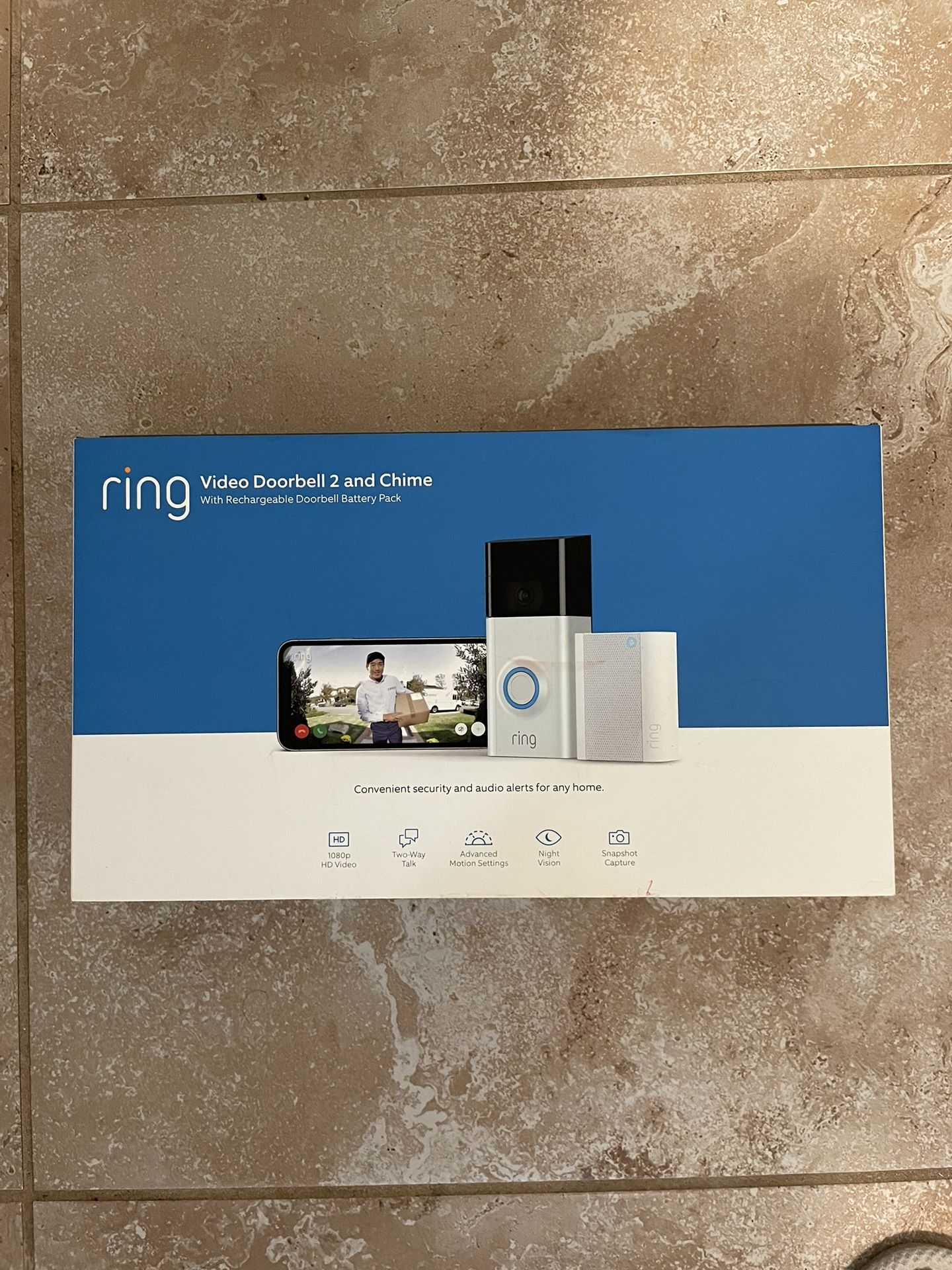 Ring Video Doorbell 2 and Chime 1080P HD Video