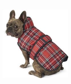 NEW Red Tartan Plaid Dog Coat (Medium)