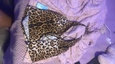 cheetah print halter top size M