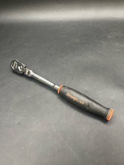 Snap-on Tools  1/4" Drive ORANGE Soft Grip Long Flex Head Ratchet THLF72 USA *6890