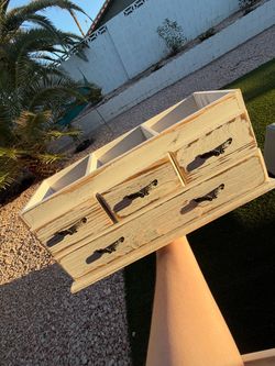 Handmade Distressed Wooden Jewelry Organizer Box Rustic