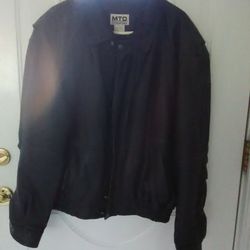 Men's XL Heavyweight Black Leather Jacket