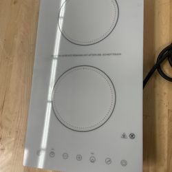 Summit 2 Burner Cooktop in White