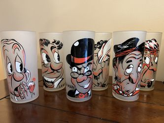 1950s Hand Painted Glasses