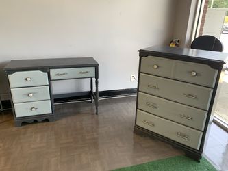 Beautiful Matching Tall Dresser And Desk
