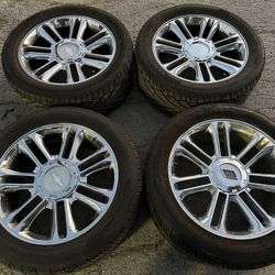 22” Chrome Chevy Wheels and Tires 22 Gmc rims 6 Lug Fit Chevrolet Silverado Tahoe Sierra Yukon Cadillac Escalade Factory original stock Take Offs Oem