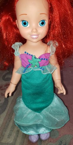 14" Little Mermaid Ariel Doll Disney & 14" Singing Belle Doll