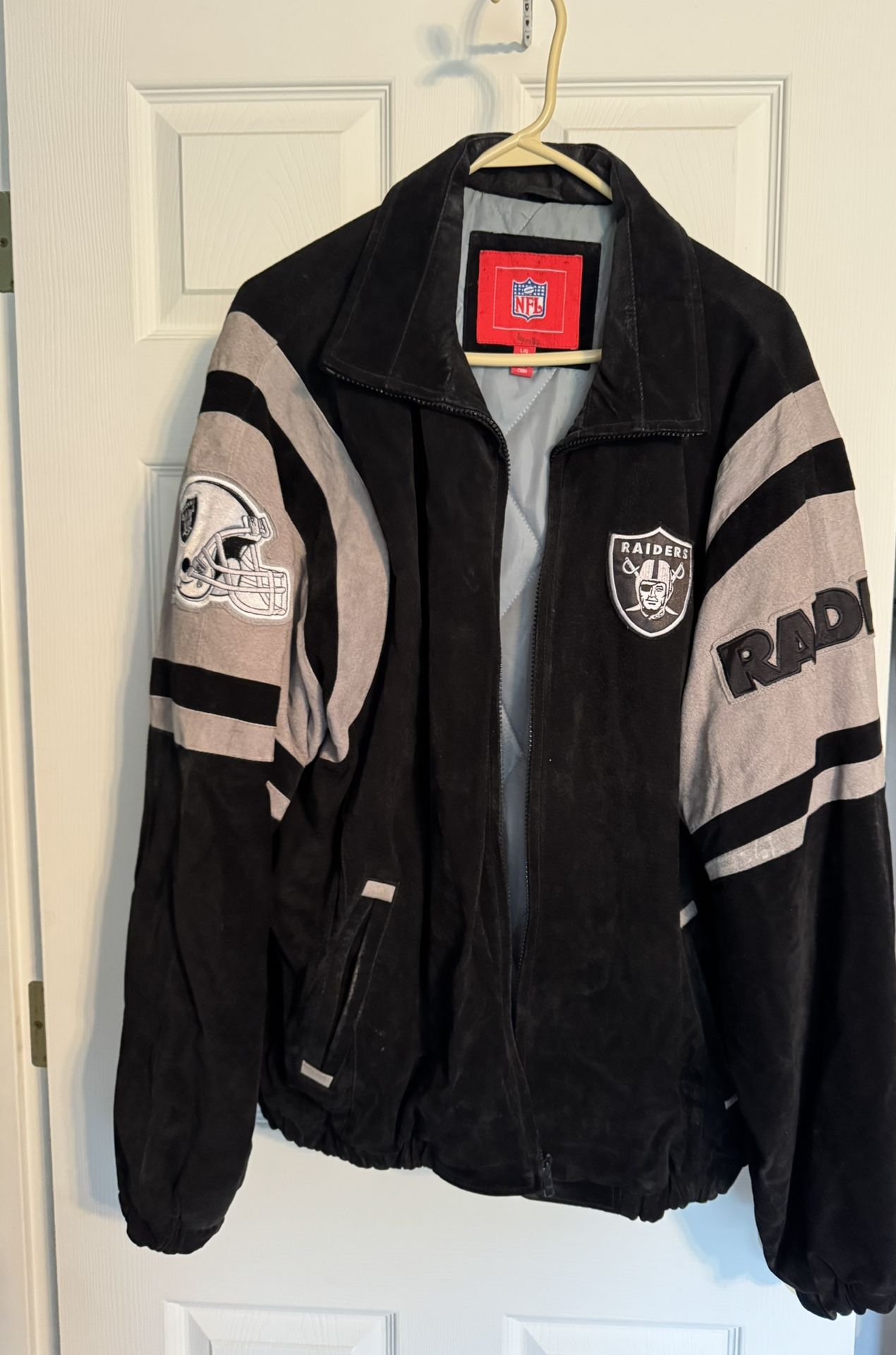 Raiders suede Bomber Jacket