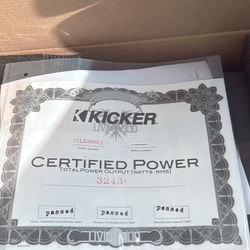 Kicker 3800w Dynamic Power Lx3000.1