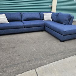 FREE DELIVERY!!! Beautiful and Comfy 2 Piece Coastal Blue Sectional Couch