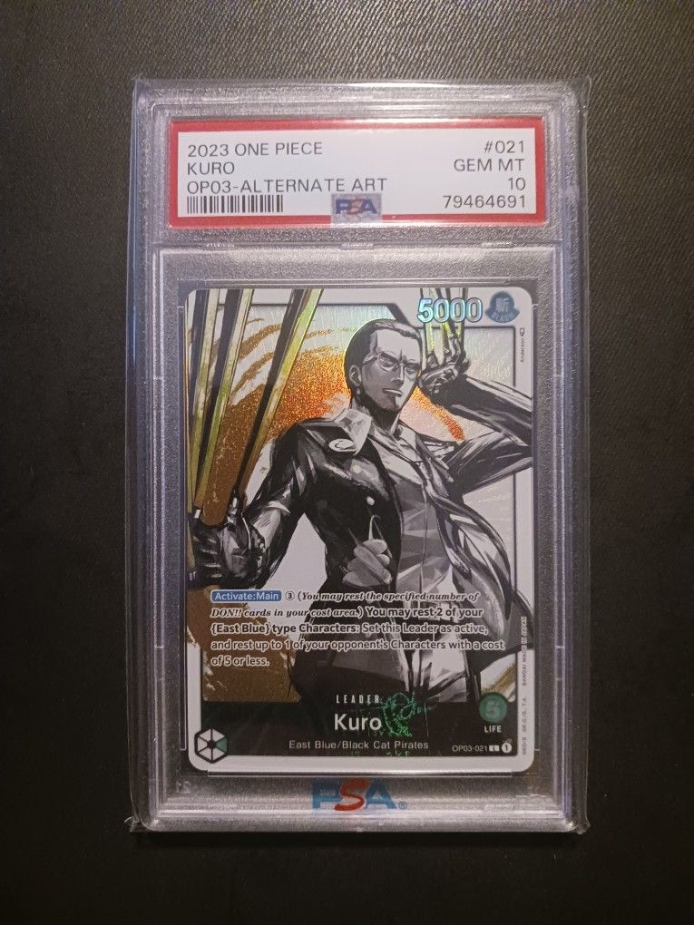 One Piece Card Game TCG Kuro OP03 021 Alt Art PSA 10 - www.joarbit.com