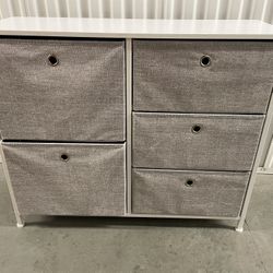  wood frame + fabric dresser  (Like new )