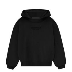 Fear Of God Essentials Jet Black Hoodie FW23