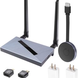 Wireless HDMI Transmitter & Receiver Kit – Long Range Signal, 98ft / 30m Distance Through Walls, Floors & Ceilings – Connect Smartphone, Tablet, or La