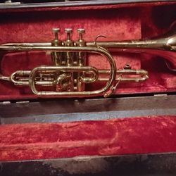 King American Standard Cornet Brass, USA, with Case/MP, Good condition