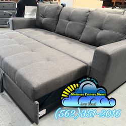 Grey Sofa Bed Cama Pullout Foot Rest Couch 