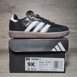 Adidas Samba J Toddler Size 9k (9c) Black White Gum New In Box IF1945