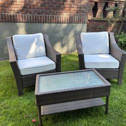 Patio Chairs and Coffee Table
