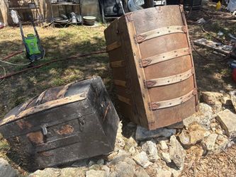 Original late 1800s steamer trunks three in total in different sizes