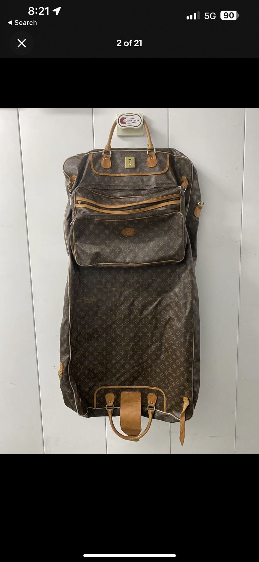 authentic vintage louis vuitton garment luggage bag