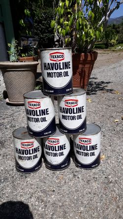 Old school Man cave Garage Texaco Havoline vintage oil can mancave garage picker